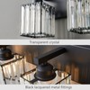 FDPBY Modern Bathroom Vanity Light 2-Lights Modern Black Crystal Bathroom