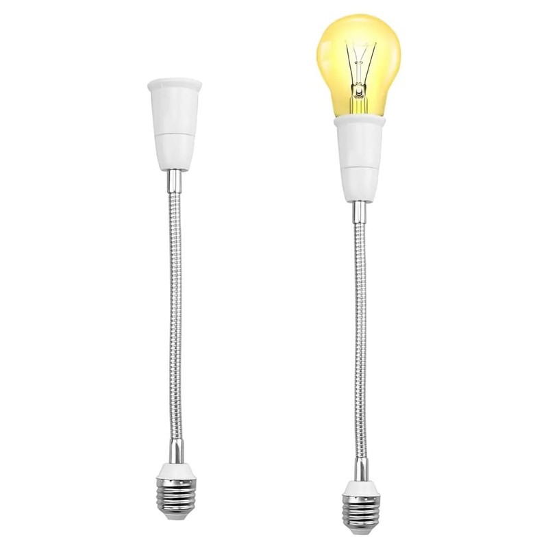 E26/E27 Light Socket Extender Adapter,40cm/16 inch Light Bulb Extension,E26 to