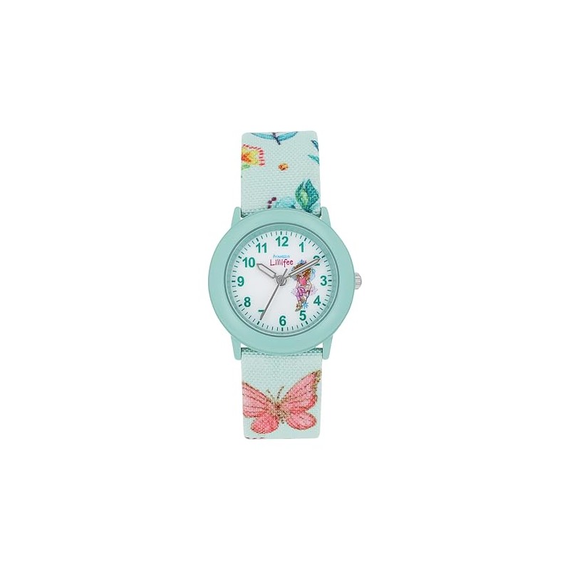 Prinzessin Lillifee Girls' Children's Quartz Watch Analogue with Textile Strap,