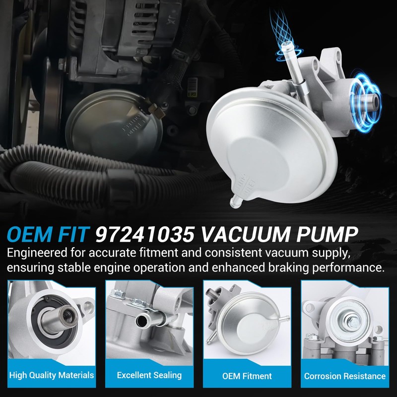 keriolee 97241035 904-862 Brake Vacuum Pump Compatible with 1995-2020 Isuzu