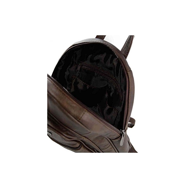 Lambland Womens / Ladies Genuine Leather Backpack Handbag in Brown