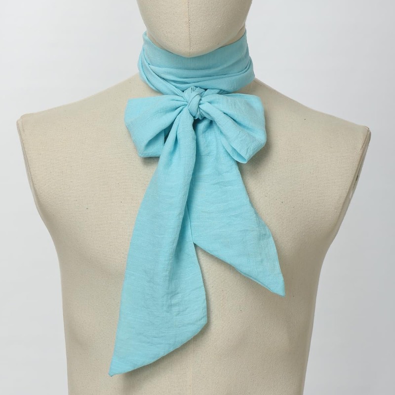 COSDREAMER Men's Renaissance Scarf Jabot Cravat Costume Collar (Light Blue)