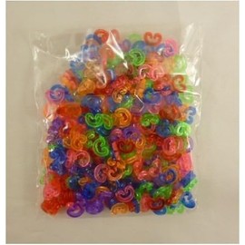 300 Clear C Clips for Making Loom Band Bracelets - Loom Bands Accessories