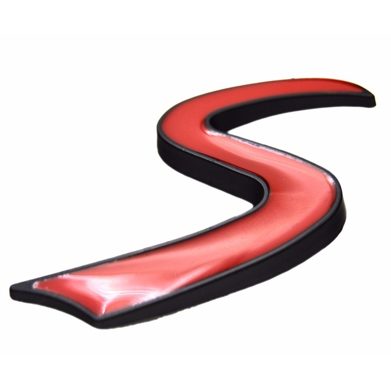Metal Black Outlining Red S Lettering Front Grille Grill Chrome