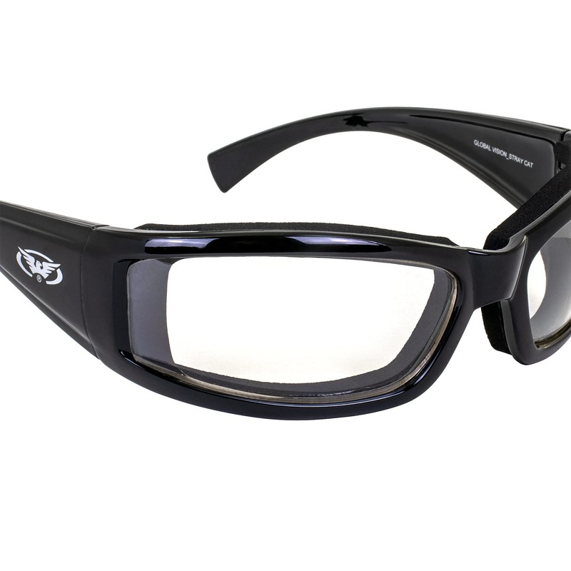Global Vision Stray Cat 24 Auto-Darkening Photochromic Motorcycle Sunglasses Gloss