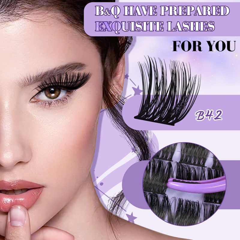B&Q Wispy Lash Clusters Kit B42, DIY Lash Extension Kit
