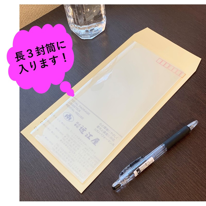 Ticket File, 2 Pockets, Made in Japan, Transparent, Clear, W3.9