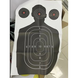 Freedom Gun Targets Paper Shooting Targets Gun Range Black Silhouette Pack Of 25 - 34x24