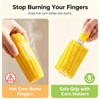 LAIYORA 10Pcs Steel Corn Skewers & Holders 5 Colours for