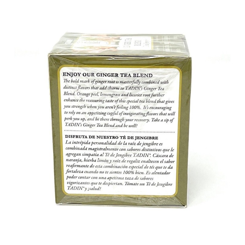 Tadin Ginger Tea Blend 6 Boxes Of 10 Bags Per