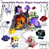 GobiDex 8PCS Magnetic Action Figures- Creatures of Block World Toys