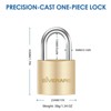 4 Pack Keyed Locks with Keys, Solid Brass Copper Travel