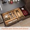 Drawer Organizer Utensil Holder for Kitchen, Small Wood Silverware Storage