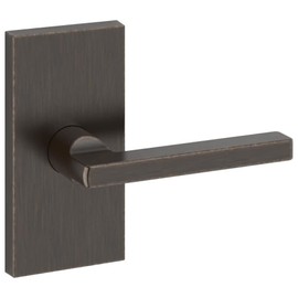 Baldwin HD.SQU.CFR Square Non-Turning One-Sided Dummy Door Lever with 5 Inch Rectangle Rose from The Reserve Collection - Venetian Bronze