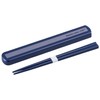 OSK HS-16 Pull Lid Chopsticks Case Set, Metallic Style, Navy