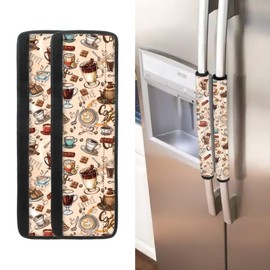 UNICEU Coffee Fridge Handle Cover Washable Set of 4 Anti-Skid Microwave Door Covers Kitchen Appliance Protective Gloves Home Decor