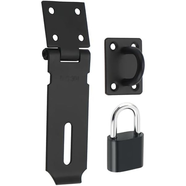 Sayayo Door Hasp Latch Lock 4 Inch with Padlock, SUS304