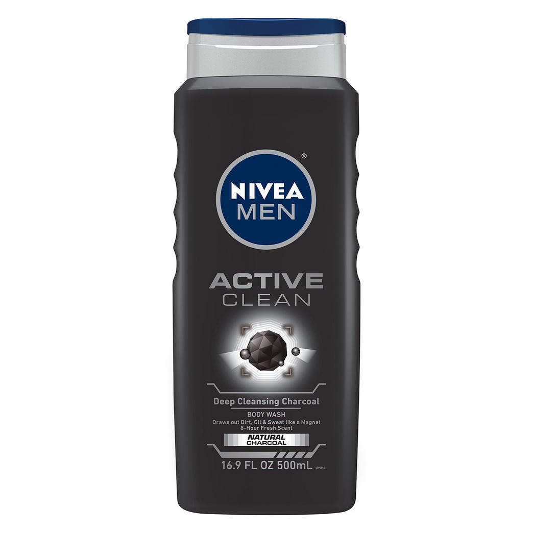 NIVEA Men Active Clean Body Wash, 16.9 Ounce