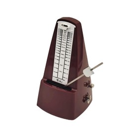 NALU Metronome - Classic Mechanical Wind-Up Design with Bell for Piano, Guitar, Violin & All Instruments (N-Dark Red)