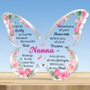 JMIMO Nanna Gifts Nanna Butterfly Shaped Acrylic Plaque from Granddaughter