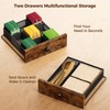 Plaviya 2-Drawer Tea Bag Organizer Box for Countertop