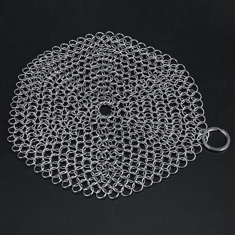 Stainless Steel Chainmail Scrubber Rust Proof Scraper Cleaner for Cast