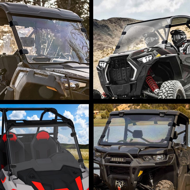 StarknightMT UTV Windshield Clamps-StarknightMT Adjustable Universal Clamp Strap Kit Compatible