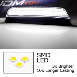 iJDMTOY Semi-Clear Lens 36-SMD White Full LED Front Bumper Side Marker Light Kit Compatible With Jeep 2021-up Grand Cherokee, Replace OEM Amber Front Sidemarkers