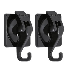 iRomic New Heavy Duty Vacuum Suction Cup Hook Organizer for Kitchen&Bathroom Accessories,Black.
