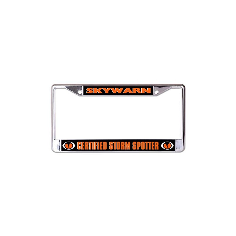 Skywarn Certified Storm Spotter Chrome License Plate Frame