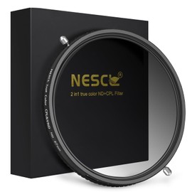 NESCL Nano-X PRO 67 mm True Colour Variable ND Filter ND2-32 (1-5 Stops) & CPL Filter Polarising Filter 2-in-1 Multifunctional Grey Filter