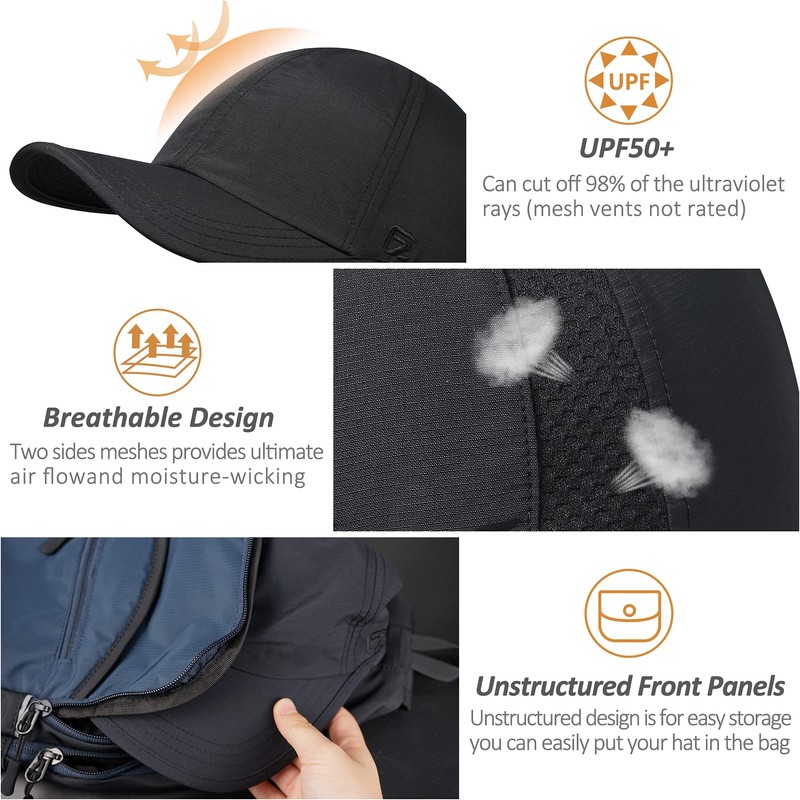 GADIEMKENSD Unstructured Hats UPF 50+ Breathable Lightweight Outdoor Caps for