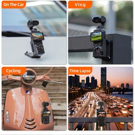 JOYSOG Pocket 3 Magnetic Camera Mount Base for Osmo Pocket 3 Camera Expansion Adapter Quick Release Bracket Accessories (Style A)
