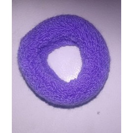 Generic Handmade Cotton Elastic Hair Rubber Bands for Women and Girls Purple Color