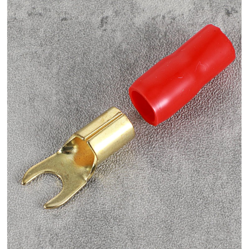 10Pcs 4 Gauge Wire Connectors, 4-Gauge Spade Terminals for Speaker
