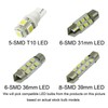 Xotic Tech 6pcs 8000K Blue LED Interior Light Bulbs Package