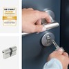 Abus Profile Cylinder D6XNP with Keycard and 5 Keys, silver,