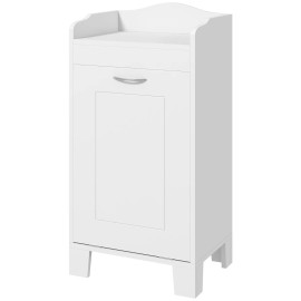 31\" Free Standing White Home Organizer Tilt Out Design Laundry Hamper for Bathroom Storagecolor: White Color