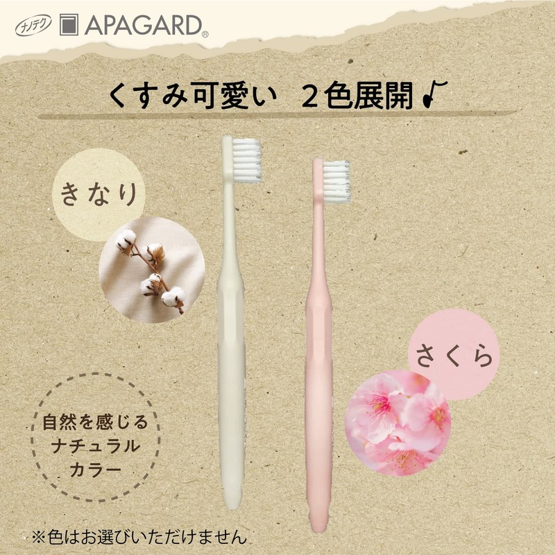 アパガード(APAGARD) アパガードeco歯ブラシS 4本セット ふつう イオン 先細 抗菌 プラ削減 替え用 ※色指定不可
