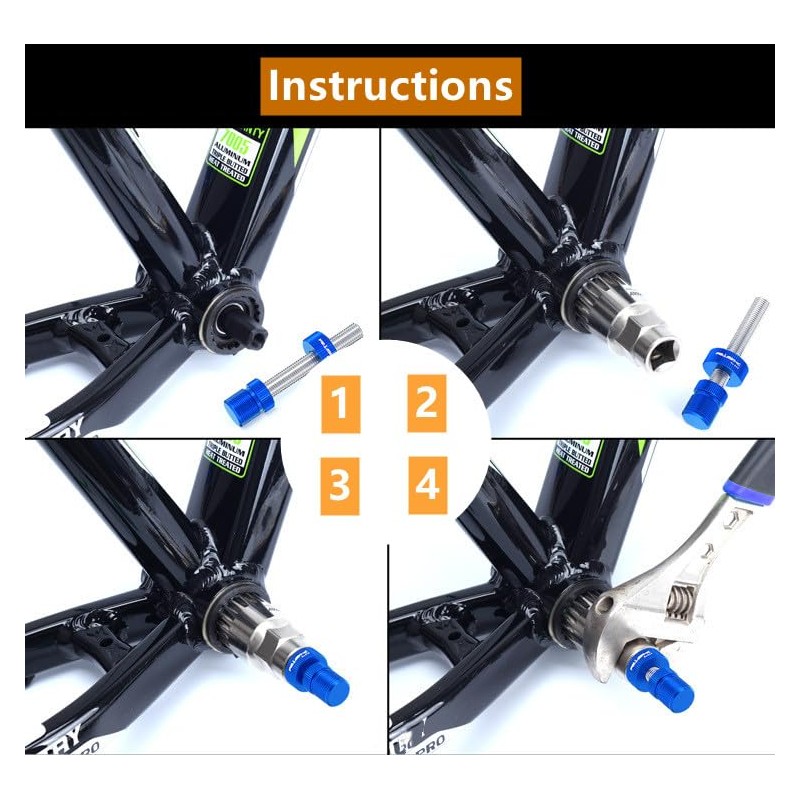 ZIANTENNY Bike Square & Spline Axis Bottom Bracket Tool –