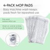 Turbo Microfiber 4-Pack Mop Pads for Shark Steam Mop SK