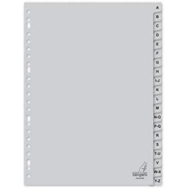 kangaro Index A4 Letters Polypropylene 120 Micron 23 Pages 20 Pieces Grey