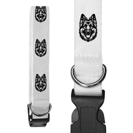 Small 'German Shepherd Dog Front View' Dog Collar (PR00054401)