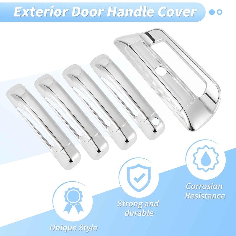FUELHOOD Door Handle Tailgate Cover Protector Set for Dodge for