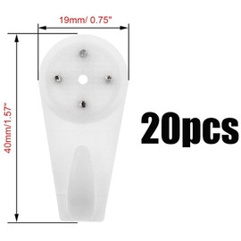 20pcs Picture Hooks for Hard Wall, Non-Trace Picture Hanging Kit for Picture Frame Fixing, Picture Hanger Hook for Plasterboard Walls Drywall Concrete Wall