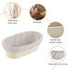 2 Packs 10 inch Oval Shaped Banneton Proofing Basket Set,
