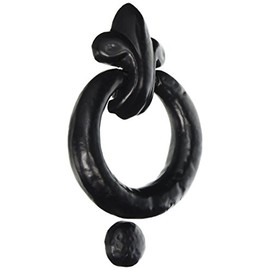 Merriway BH05811 Ring Pull Antique Heavy Door Knocker, 130 x 95 mm - Black