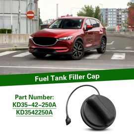 Gas Cap Fuel Tank Cap for Mazda CX-5 2013-2025 for Mazda CX-9 2016-2023 Fuel Tank Filler Cap Replace KD35-42-250A 1Pcs Black