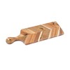 Lipper International Acacia and Rubberwood Herringbone Charcuterie Paddleboard for Hors