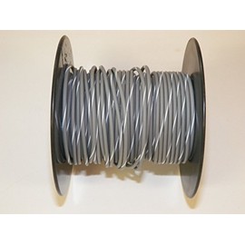 Gray/White Striped, 18 GA AWG 100' Spool, for Automotive, Truck, Motorcycle, RV. General Purpose GXL Copper Wire .94 O.D. Abrasion Resistance, High Heat